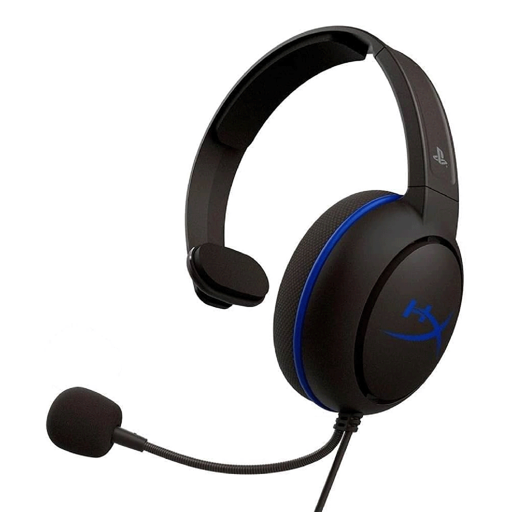 DIADEMA KINGSTON HX CLOUD X MONOAURAL NEGRO/AZUL 3.5MM 1XAURICULAR 50HZ-10KHZ/85DB MIC BIDIRECCIONAL FLEXIBLE HX-HSCCHS-BK/AM PS4 11M DE GARANTIA