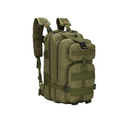 MOCHILA CON DIVICIONES COLOR VERDE MILITAR SIN GARANTIA