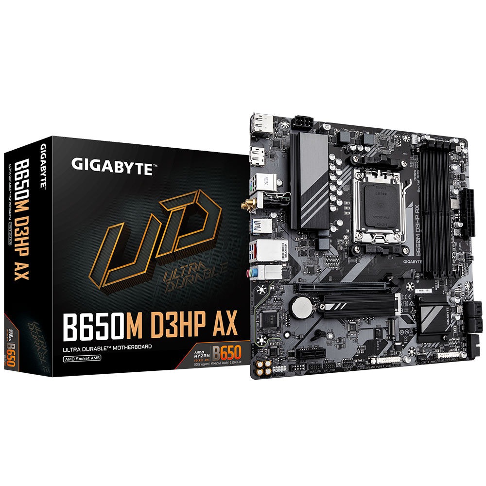 MB GIGABYTE B650M D3HP AX AM5 DRR5 256GB REV 1.0 HDMI DP 11M DE GARANTIA