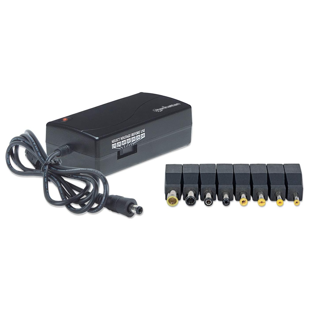 archivar 101224CARGADOR UNIVERSAL MANHATTAN PARA LAPTOP 70W NEGRO 100854 3M DE GARANTIA