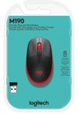 MOUSE LOGITECH  M190 INALAMBRICO ROJO 910-005904 11M DE GARANTIA