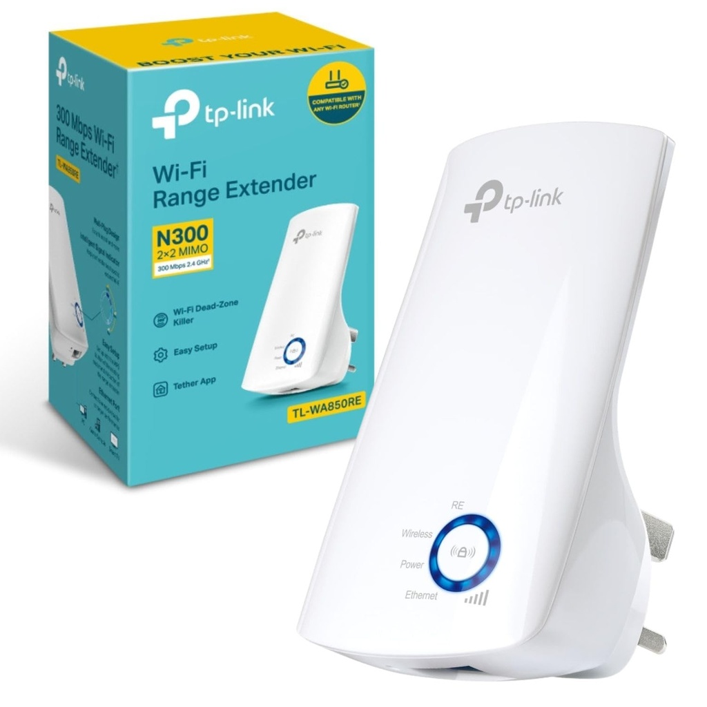 REPETIDOR TPLINK 850RE 2.4GHZ 300MBPS TL-WA850RE 1AÑO DE GARANTIA