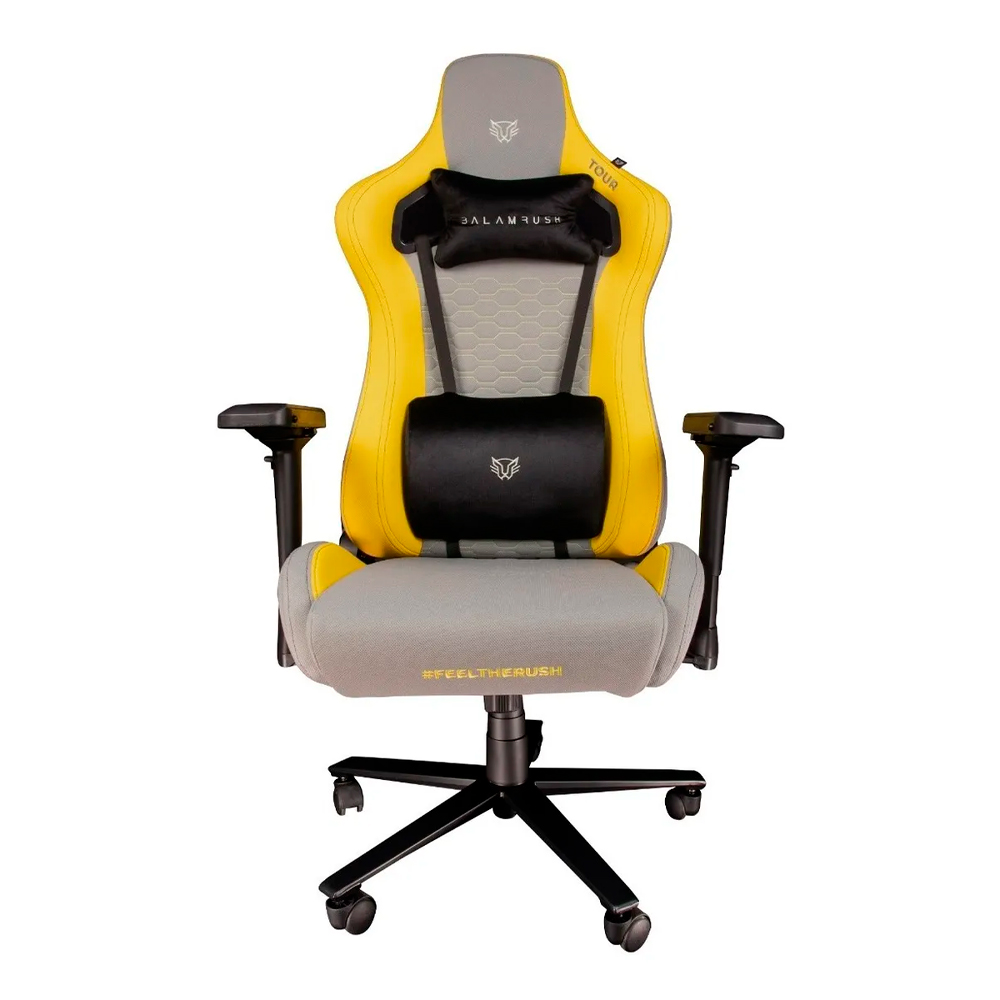 SILLA BALAM RUSH THUNDER TOUR GRIS/AMARILLO 150KG 180° BR-932875 1M DE GARANTIA