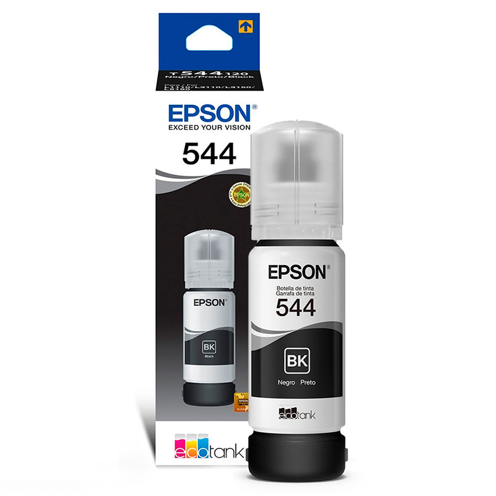 TINTA EPSON T544 NEGRA 65ML MULTIFUNCIONAL ECOTANK L3150 L3110 L5190 L1110 T544120-AL SIN GARANTIA