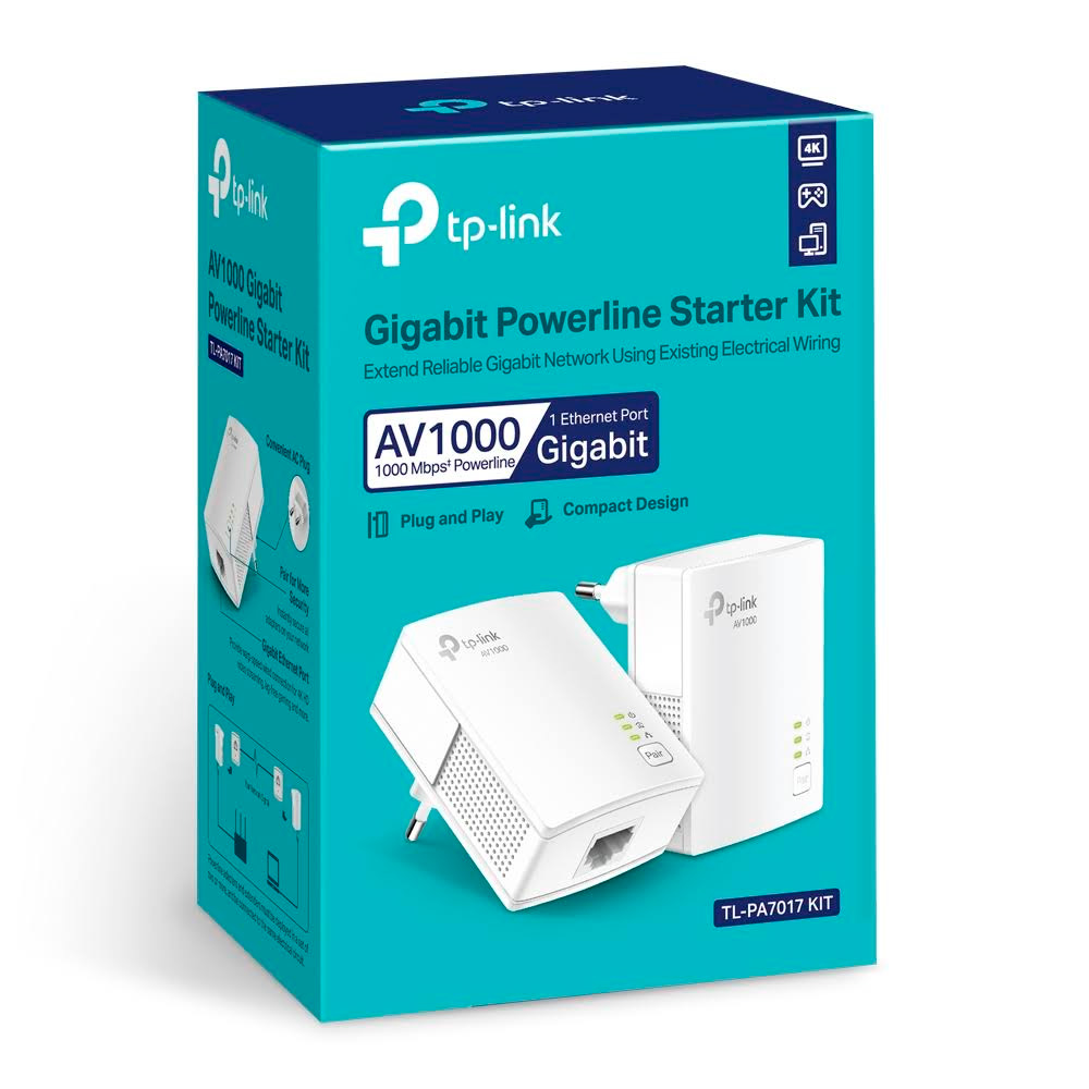 DESCONTINUADO REPETIDOR TPLINK TL-PA7017KIT AV1000 1000MBPS TL-PA7017KIT 11MESES DE GARANTIA