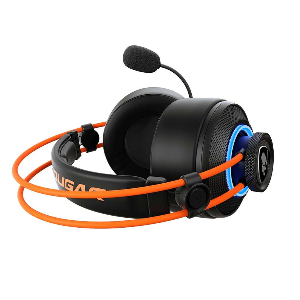 DIADEMA COUGAR GAMER INMERSA PRO PRIX NEGRO/NARANJA USB RGB 3H700U50C.0004 3M DE GARANTIA