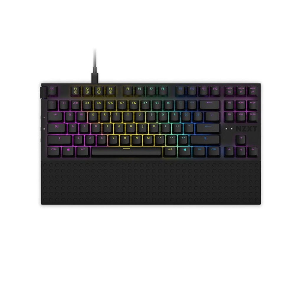TECLADO GAMER NZXT FUNCTION TENKEYLESS NEGRO RGB REPOSA MUÑECAS KB-1TKUS-BR 11M DE GARANTIA