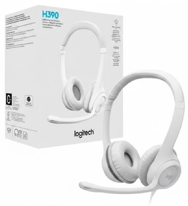 DIADEMA LOGITECH H390 STEREO BLANCA USB 981-001285 11M DE GARANTIA