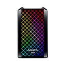 SSD EXT ADATA SE900G 512GB NEGRO RGB USBC ASE900G-512GU32G2CBK 11M DE GARANTIA