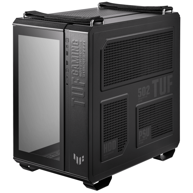 GABINETE ASUS TUF GAMING GT502 MIDTOWER ATX NEGRO CRISTAL TEMPLADO 90DC0090-B08000 SIN GARANTIA