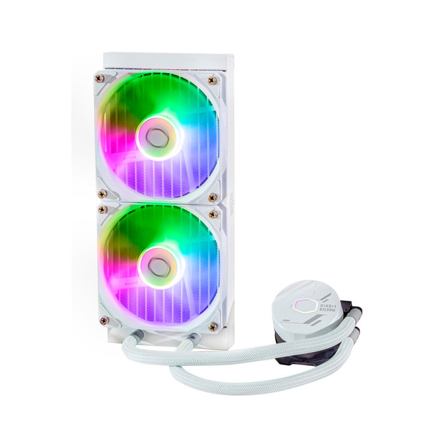ENFRIAMIENTO COOLER MASTER LASTER LIQUID 240L CORE BLANCO ARGB MLW-D24M-A18PZ-RW 11M DE GARANTIA