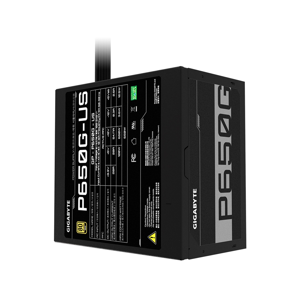 FUENTE GIGABYTE P650G 650W 80PLUS GOLD ATX GP-P650G-US 11M DE GARANTIA
