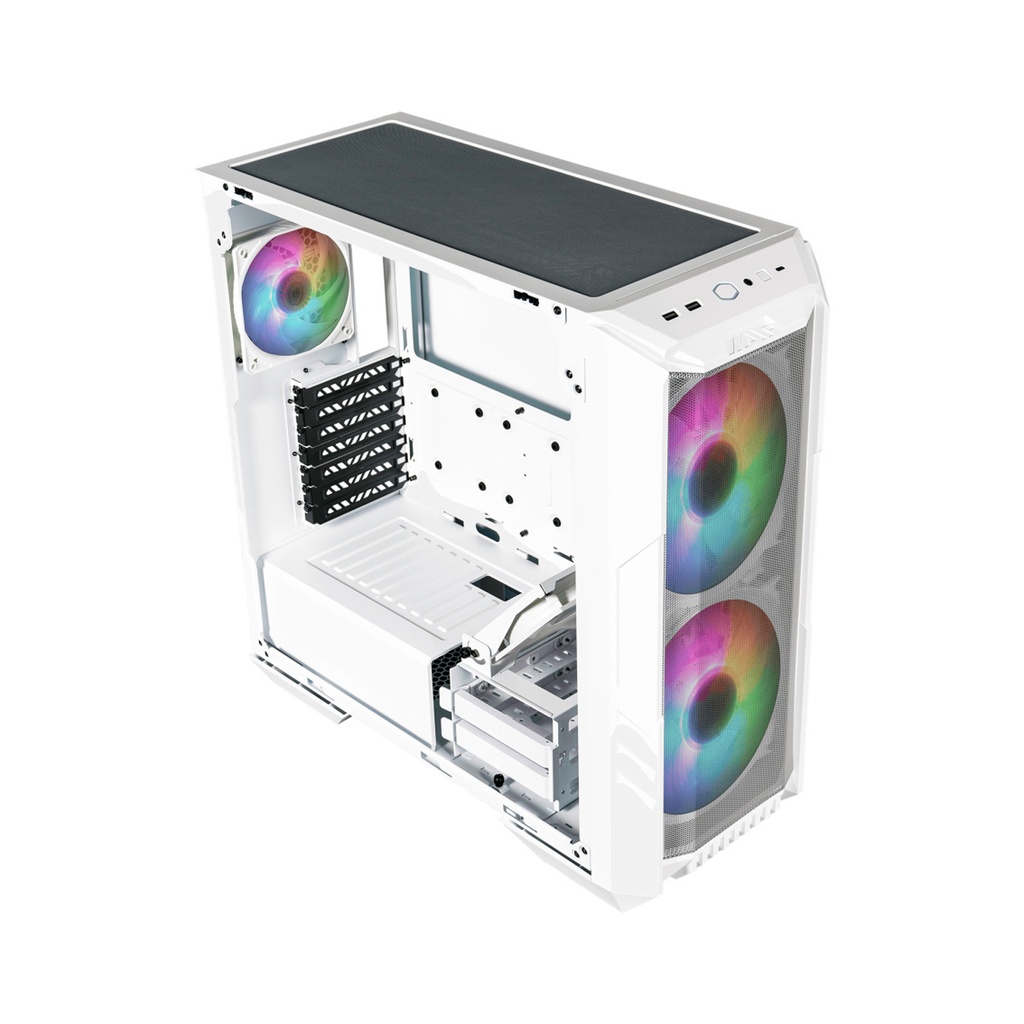 GABINETE COOLER MASTER MASTERBOX HAF 500 BLANCO ARGB MIDITOWER EATX CRISTAL H500-KGNN-S00 SIN GARANTIA