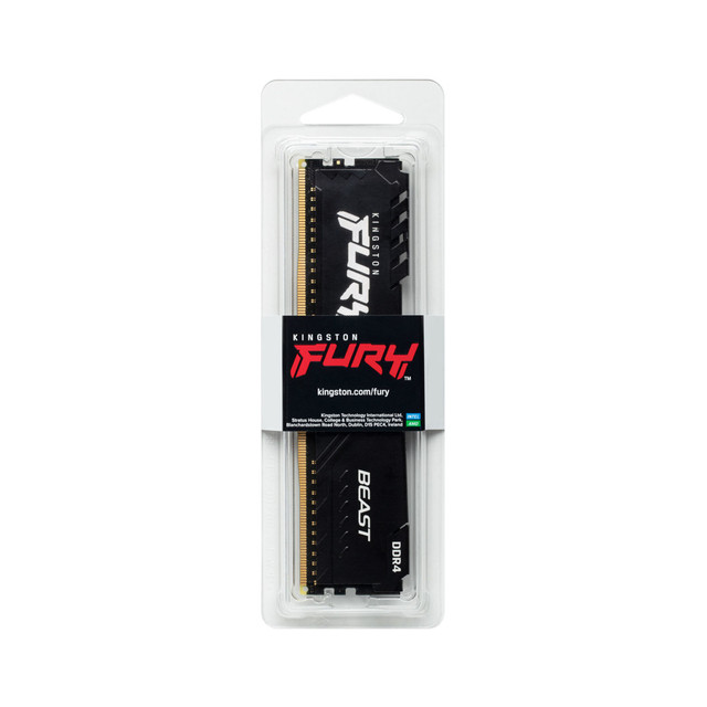 RAM KINGSTON FURY BEAST DDR4 8GB 3600 NEGRO KF436C17BB/8 1AÑO DE GARANTIA