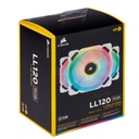 VENTILADOR CORSAIR LL120 PWM DOBLE ARO DE LUZ PRO KIT 3X1 RGB 120MM BLANCO CO-9050092-WW 3M DE GARANTIA