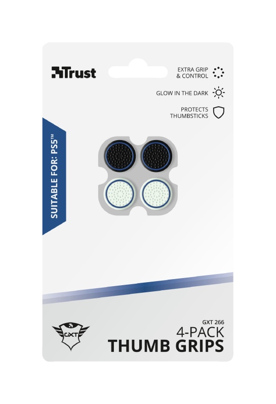 FUNDA TRUST GXT 266 4-PACK THUMB GRIPS PARA PS5 NEGRO Y BLANCO SIN GARANTIA