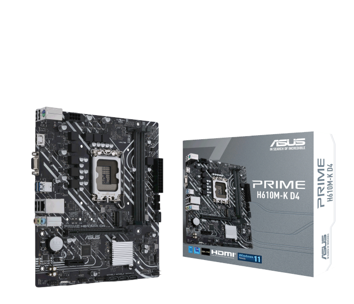 MB ASUS PRIME H610M-K D4 1700 DDR4 ATX HDMI DP 1 AÑO DE GARANTIA