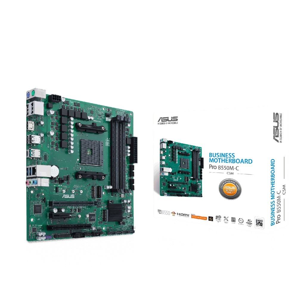 MB ASUS PRO B550M-C/CSM AM4 DDR4 MATX HDMI DP 1 AÑO DE GARANTIA