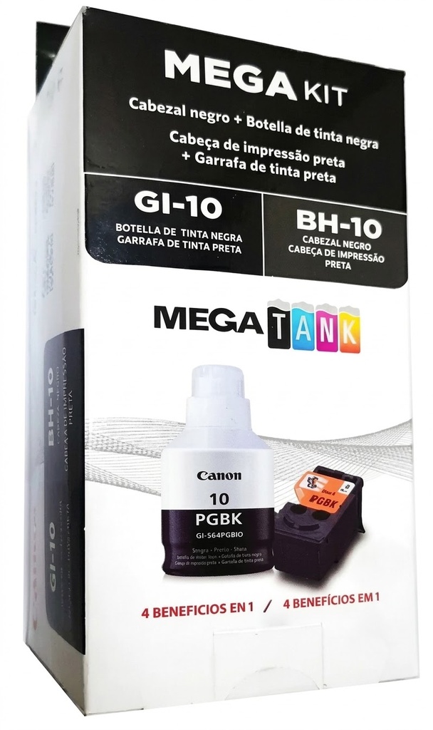 KIT CANON CABEZAL Y TINTA BH-10/GI-10 PGBK COM/GM2010 G6010 GM4010 G7010 3418C005AA SIN GARANTIA