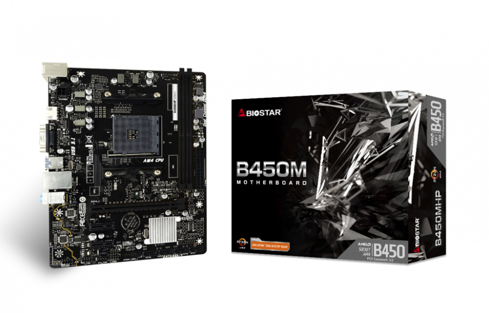 MB BIOSTAR B450MHP AM4 DDR4 HDMI B450MHP 11M DE GARANTIA