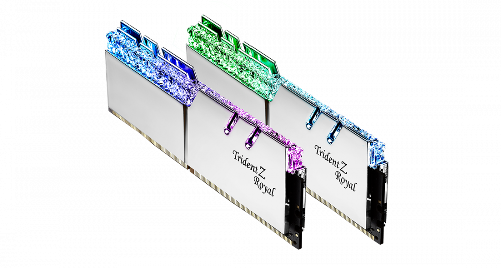 RAM GSKILL TRIDENT Z ROYAL DDR4 32GB(2X16GB) 3000 PLATA RGB F4-3200C16D-16GTRS 11M DE GARANTIA