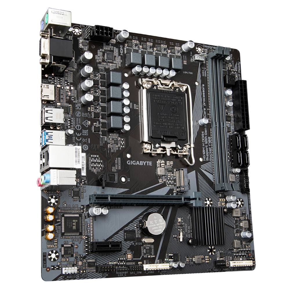 MB GIGABYTE H610M H DDR4 INTEL 64 GB LGA 1700 REV 1.0 MICRO ATX 1 AÑO DE GARANTIA