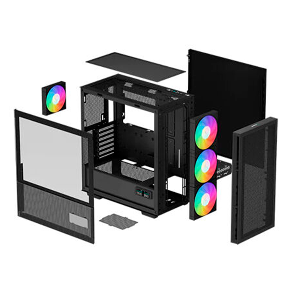 GABINETE DEEPCOOL CH560 DIGITAL NEGRO E-ATX ARGB S/FUENTE CRISTAL R-CH560-BKAPE4D-G-1 11M DE GARANTIA