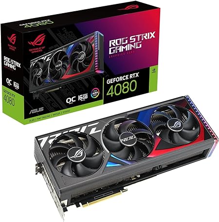 TVIDEO ASUS RTX4080 ROG STRIX 16GB GAMING GDDR6X HDMI DP ROG-STRIX-RTX4080-16G-GAMING 1 AÑO DE GARANTIA