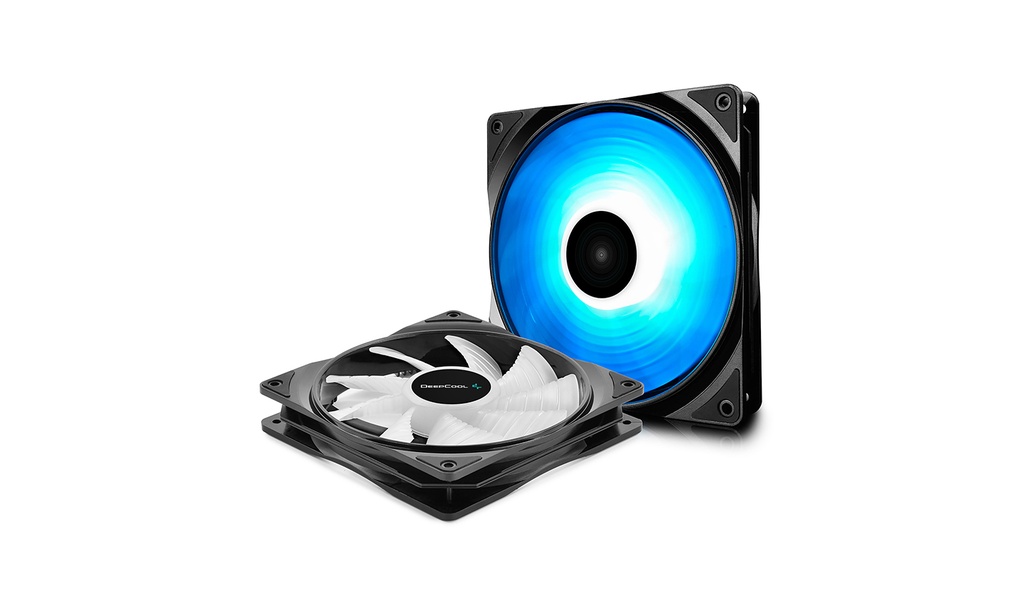 VENTILADOR DEEPCOOL RF140 2X140 NEGRO ARGB DP-FRGB-RF140-2C 1M DE GARANTIA