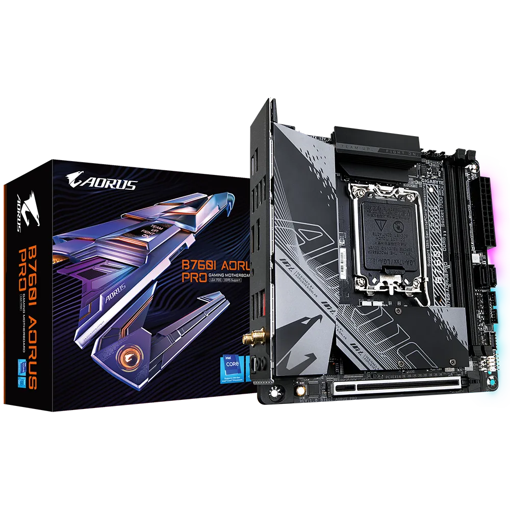 MB GIGABYTE B760I AORUS PRO INTEL 1700 DDR4 96GB MINI-ITX B760I AORUS PRO REV. 1.1 11M DE GARANTIA