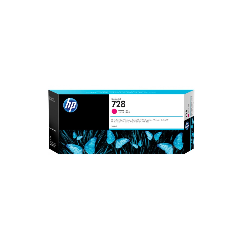 CARTUCHO HP 728 MAGENTA 300ML COM/PLOTTER T830/T730 F9K16A SIN GARANTIA