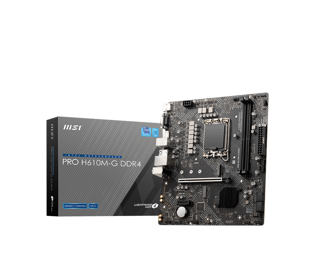 MB MSI PRO H610M-G INTEL GEN12 DDR4 64GB LGA1700 M-ATX HDMI PRO H610M-G DDR4 11M DE GARANTIA