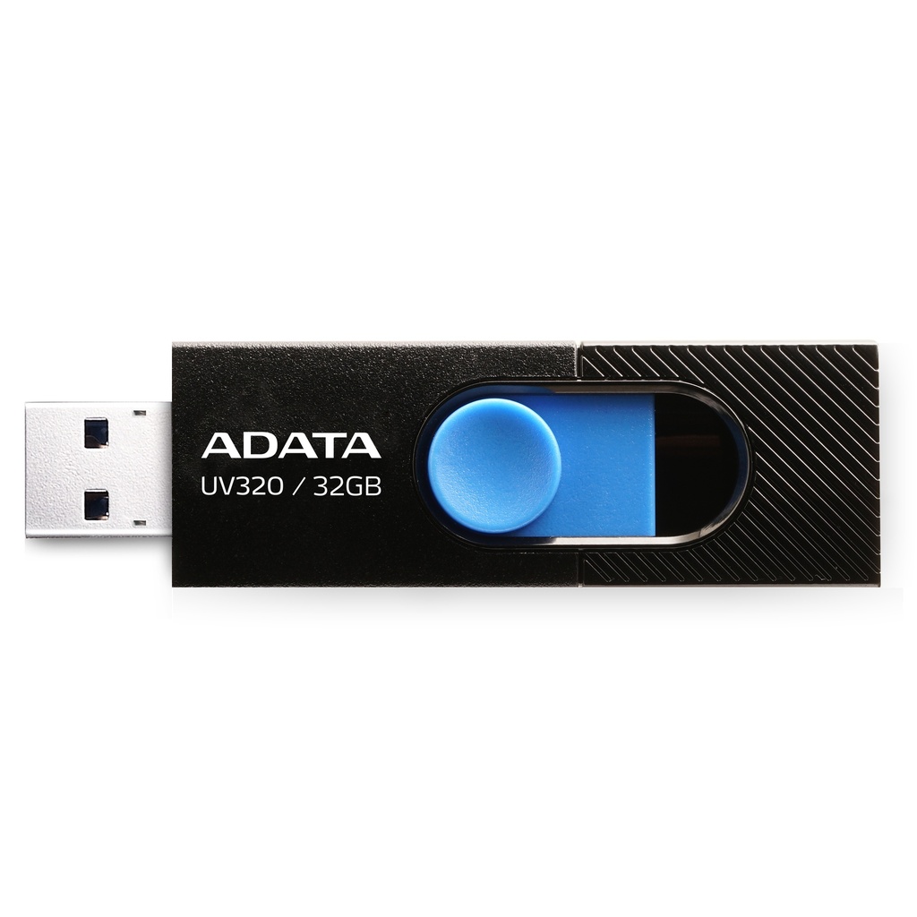 MEMORIA USB ADATA UV320 32GB 3.2 NEGRO/AZUL AUV320-32G-RBKBL 11M DE GARANTIA