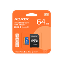 MEMORIA MICRO SD ADATA 64GB CLASE 10 A1 AZUL AUSDX64GUICL10A1-RA1 11M DE GARANTIA