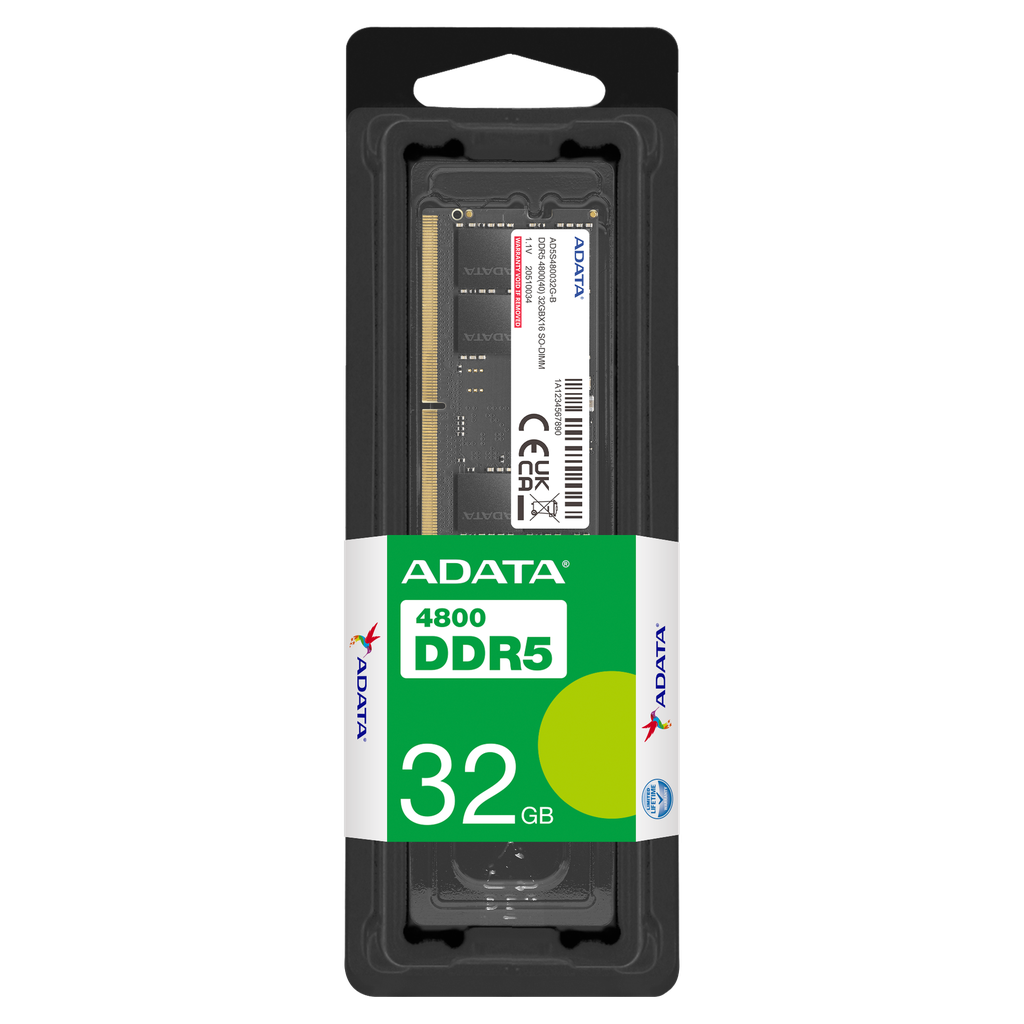 RAM ADATA PREMIER SODDR5 LAP 32GB 4800MHZ AD5S480032G-S 1AÑO DE GARANTIA