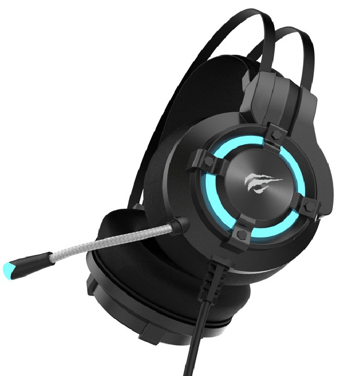DIADEMA HAVIT GAMENOTE NEGRO 7.1 USB LED AZUL H2212U 6M DE GARANTIA