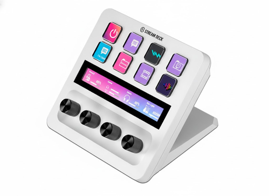 TECLADO ELGATO STREAM DECK 8TECLAS ALAMBRICO LCD PERZONALIZABLES MEZCLADOR DE AUDIO 10GBD9911 11M DE GARANTIA