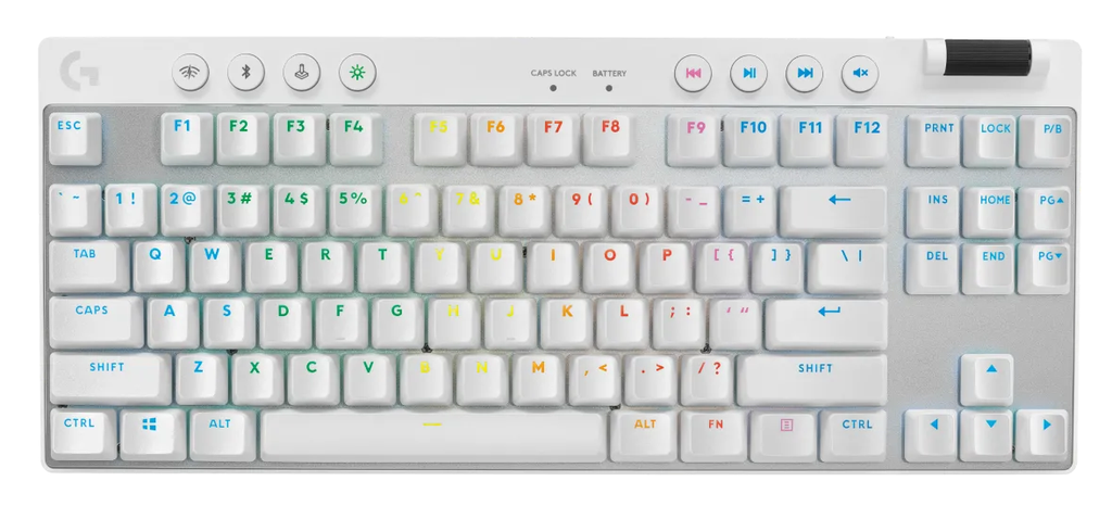 TECLADO GAMER LOGITECH PRO X TKL LIGHTSYNC RGB BLANCO 920-012143 11M DE GARANTIA