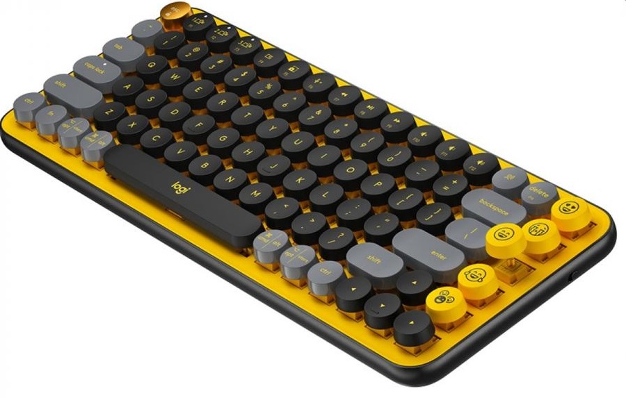 TECLADO LOGITECH POP KEYS MECANICO INALAMBRICO AMARILLO 920-010713 11M DE GARANTIA