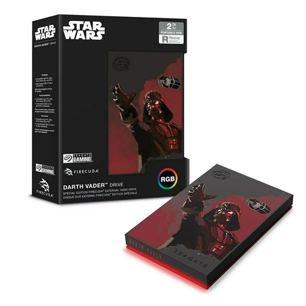 DD EXTERNO SEAGATE FIRECUDA GAMING 2TB 2.5" NEGRO EDITION DARTH VADER STKL2000411 11M DE GARANTIA
