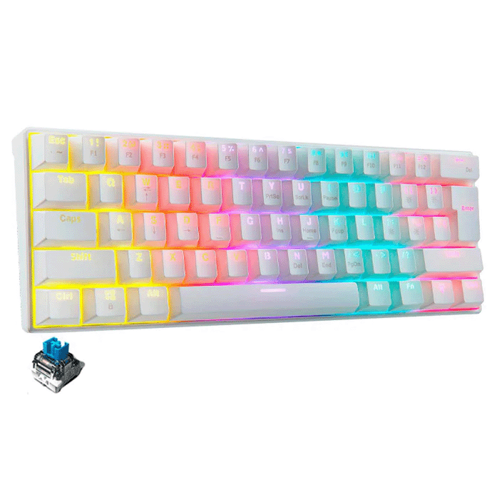 TECLADO ADATA XPG SUMMONER MINI BLANCO SWITCH OUTEMUS BLUE SUMMONERMINI61BL-WHCES 11M DE GARANTIA