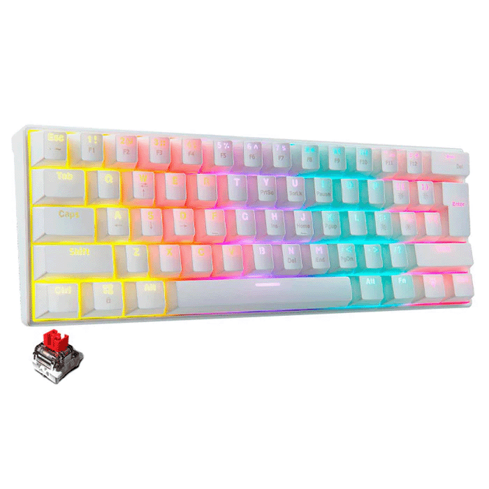 TECLADO ADATA XPG SUMMONER MINI BLANCO SWITCH OUTEMUS RED SUMMONERMINI61RD-WHCES 11M DE GARANTIA