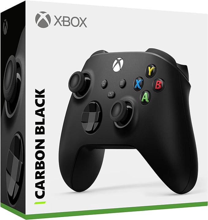 CONTROL XBOX SERIES INALAMBRICO CARBON BLACK COM/XBOX SERIES X/S XBOX ONE Y PC BLUETOOTH 1V8-00015 1AÑO DE GARANTIA