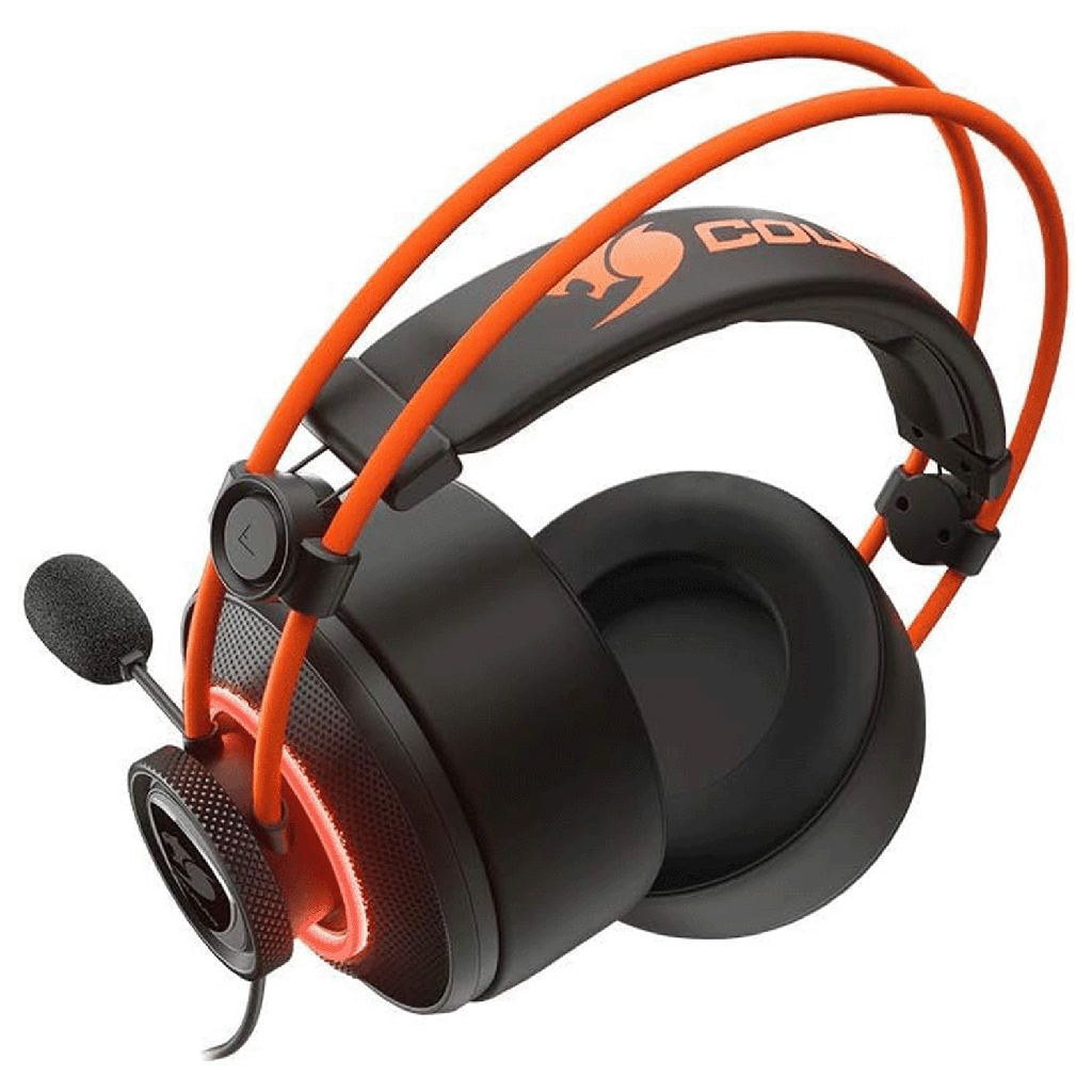 DIADEMA COUGAR GAMER INMERSA PRO PRIX NEGRO/NARANJA USB RGB 3H700U50C.0004 3M DE GARANTIA