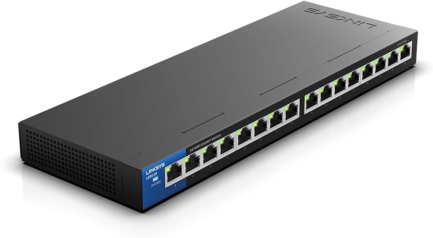 SWITCH LINKSYS LGS116P 16PTS GIGABIT 10/100/1000/10G  LGS116P 52 GBITS 11M DE GARANTIA