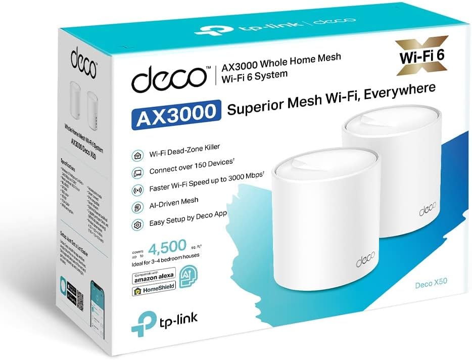 ROUTER TP LINK   MESH DECO X10 (2 PACK) WIFI  DUAL BAND  AX1500 1AÑO DE GARANTIA