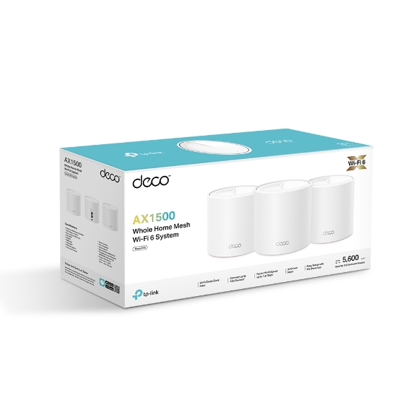 ROUTER TP LINK  MESH DECO X10 (3 PACK) WIFI  DUAL BAND  AX1500 1AÑO DE GARANTIA