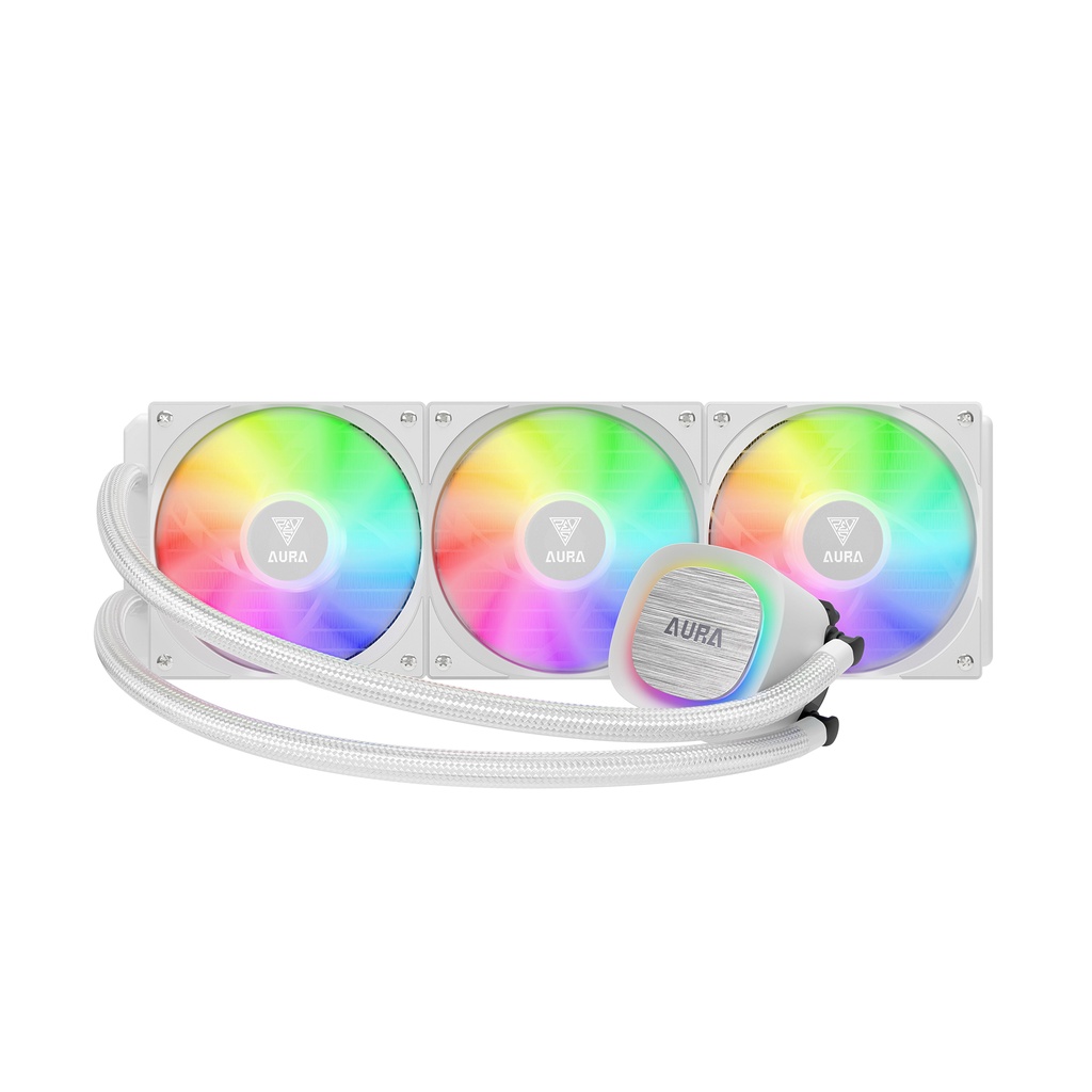 ENFRIAMIENTO GAMDIAS AURA GL360 V2 WH BLANCO 360MM AM5/LGA1700 ARGB GD-AURA GL360 V2 WH 11M DE GARANTIA