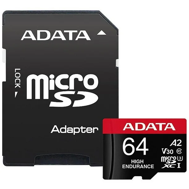 MEMORIA MICRO SD ADATA XC HC 64GB CLASE 10 UHS-I U3 V30S U3 A2 CLASE 10 ROJA AUSDX64GUI3V30SHA2RA 11M DE GARANTIA