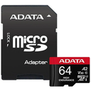 MEMORIA MICRO SD ADATA XC HC 64GB CLASE 10 UHS-I U3 V30S U3 A2 CLASE 10 ROJA AUSDX64GUI3V30SHA2RA 11M DE GARANTIA